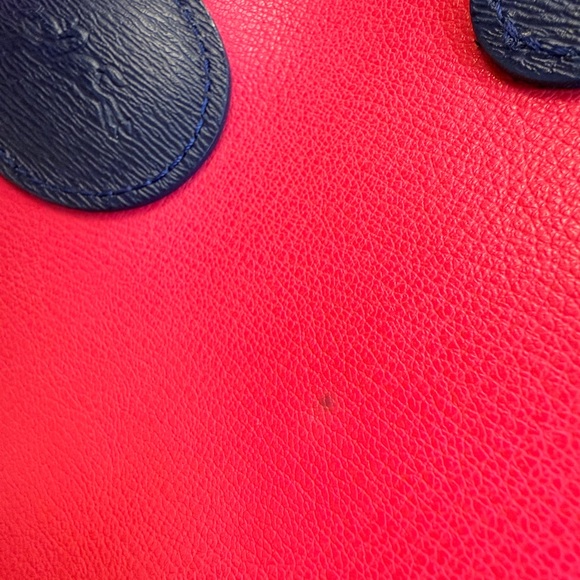 Longchamp Roseau Reversible Leather Tote Bag *peeling finish on navy side* - Picture 12 of 15